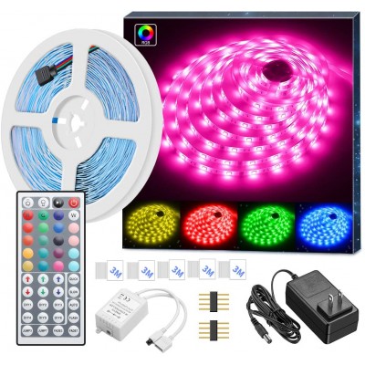 Outdoor Flexible Smart Waterproof RGB LED Strips Light 5050 LED Lights Kit Sync with Music