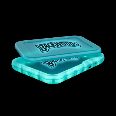 A Small MOQ Custom Raw Cookies Runtz Weed Led Glow Rolling Tray Smoke Tray Light up Rolling Tray