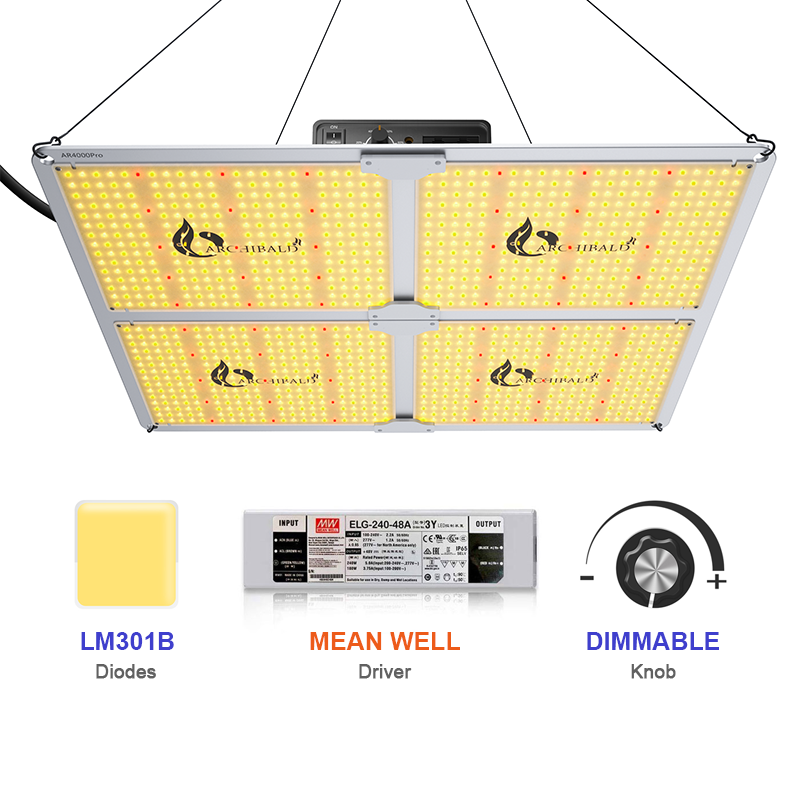 SF-4000 LED Grow Light with Samsung Chips LM301B & Dimmable MeanWell Driver